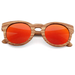 Women's Bamboo Sunglasses Polarized Zebra Wood Glasses Handmade Vintage Wooden Frame Men's Driving Sunglasses Cool Polarization