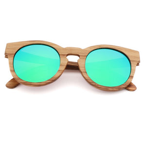 Women's Bamboo Sunglasses Polarized Zebra Wood Glasses Handmade Vintage Wooden Frame Men's Driving Sunglasses Cool Polarization