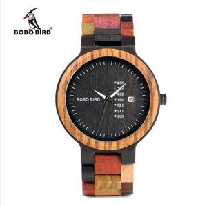 BOBO BIRD Wood watch Lover Couple Watches Men Show Date Ladies Wristwatch Women Quartz Male bayan kol saati Gift in Wood Box