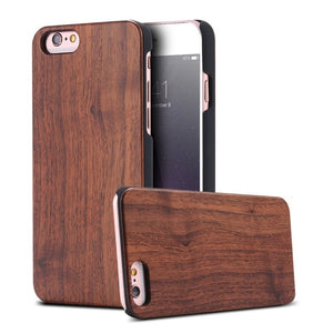 KISSCASE 100% Real Wood Case For iPhone 8 7 6 6S X XS Max XR Genuine Bamboo Cover For Samsung S8 S9 S10 Plus S10e S7 Edge Case