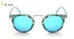 Luxury colorful Imitation wood cat eye sunglasses women brand designer vintage female sun glasses retro mirror shades gafas
