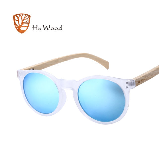 Hu Wood Brand Designer Fashion Unisex Sun Glasses Polarized Coating Mirror Sunglasses Round Male Eyewear For Men/Women GRS8003