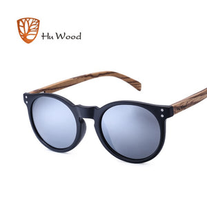 Hu Wood Brand Designer Fashion Unisex Sun Glasses Polarized Coating Mirror Sunglasses Round Male Eyewear For Men/Women GRS8003