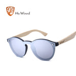 HU WOOD Men Mirror Lenses Wooden Sunglasses Multi Color woman Sunglasses For Unisex Driving Rimless Sun Glasses GR8013