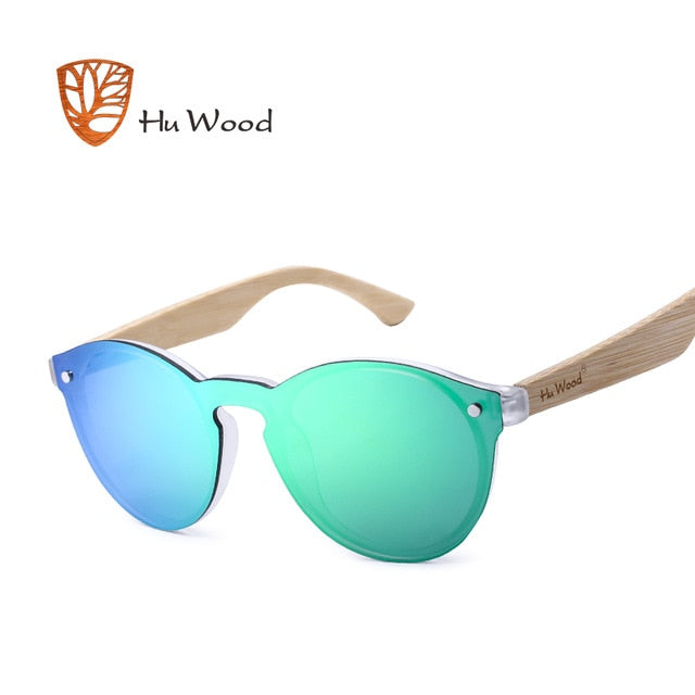 HU WOOD Men Mirror Lenses Wooden Sunglasses Multi Color woman Sunglasses For Unisex Driving Rimless Sun Glasses GR8013