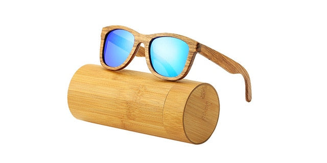 AN SWALLOW New 100% Real Zebra Wood Sunglasses Polarized Handmade Bamboo Mens Sunglass Sun glasses Men Gafas Oculos De Sol Mader
