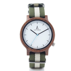 ALK Vision Pride Rainbow Top Wood Watches Luxury Brand Women Mens Wooden Watch with Canvas LGBT Strap Fashion Casual Wristwatch