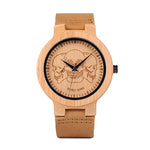 BOBO BIRD Watch Men Wooden Lifelike Print Dial Face Quartz Watches Fashion 3D Visual Timepieces as Gift relogio masculino