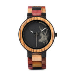 BOBO BIRD Quartz Watch Men reloj mujer Elk Engraving Wooden Women Watches in Wood Box relogio masculino Great Gift for Lover