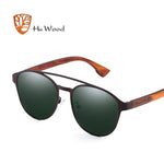 HU Wood Polarized Sunglasses wooden Spring Hinge Stainless Steel Frame woman sun glasses for men Lens UV400 protection GR8041