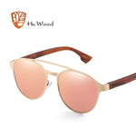 HU Wood Polarized Sunglasses wooden Spring Hinge Stainless Steel Frame woman sun glasses for men Lens UV400 protection GR8041