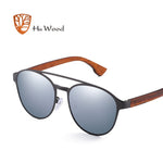 HU Wood Polarized Sunglasses wooden Spring Hinge Stainless Steel Frame woman sun glasses for men Lens UV400 protection GR8041