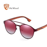 HU Wood Polarized Sunglasses wooden Spring Hinge Stainless Steel Frame woman sun glasses for men Lens UV400 protection GR8041