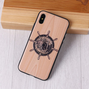 TOMOCOMO imitative Wood Cover For 6 7 7Plus 8 8Plus X XS Max 3D Relief Elephone Vintage Style Phone Cases Cover Capa Fundas