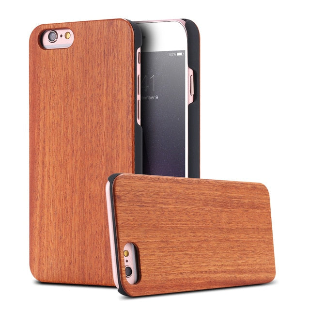 KISSCASE Wooden Case For iPhone 7 X XR 8 6 6S Plus XS Max Cover Bamboo Wood Hard Phone Case For iPhone 7 X XR 5S 5 SE Shell Capa
