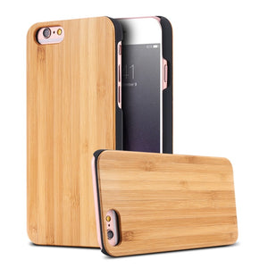 KISSCASE Wooden Case For iPhone 7 X XR 8 6 6S Plus XS Max Cover Bamboo Wood Hard Phone Case For iPhone 7 X XR 5S 5 SE Shell Capa
