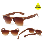 2019 Fashion Wood sunglasses for women men Auti-UV semi rimless Sun Glasses Eyewear half frame sunglass Gafas De Sol
