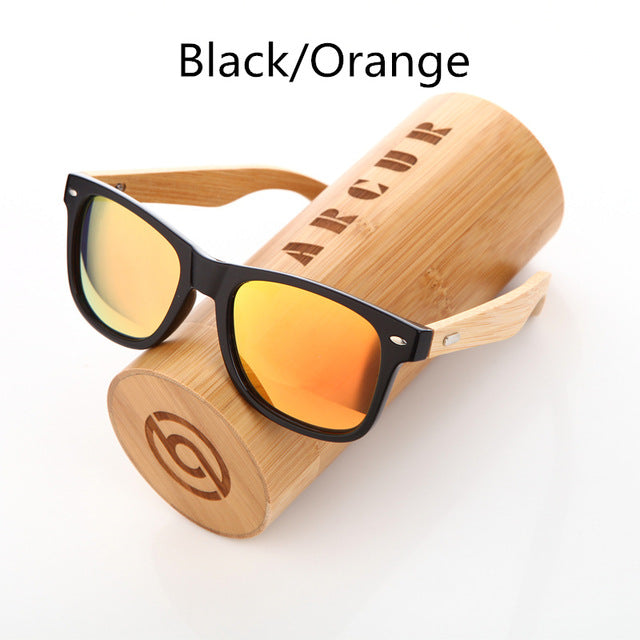 BARCUR Polarized Bamboo Sunglasses Men Wooden Sun glasses Women Brand Original Wood Glasses Oculos de sol masculino