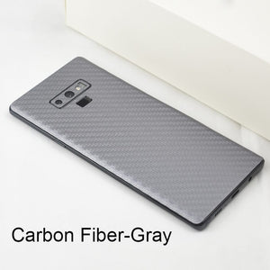 3D Carbon Fiber / Leather / Wood Skins Protective Phone Back Cover Stiker For SAMSUNG Galaxy S10 Plus S10e Note 9 8 S9+ S8 Plus