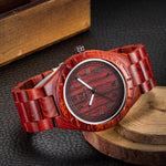2019 Hot Sell Men Dress Watch QUartz UWOOD Mens Wooden Watch Wood Wrist Watches men Natural Calendar Display Bangle Gift Relogio