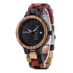 BOBO BIRD Men Watch Luxury Brand Wood Timepieces Week Date Display Quartz Watches Great Gifts relogio masculino Drop Shipping