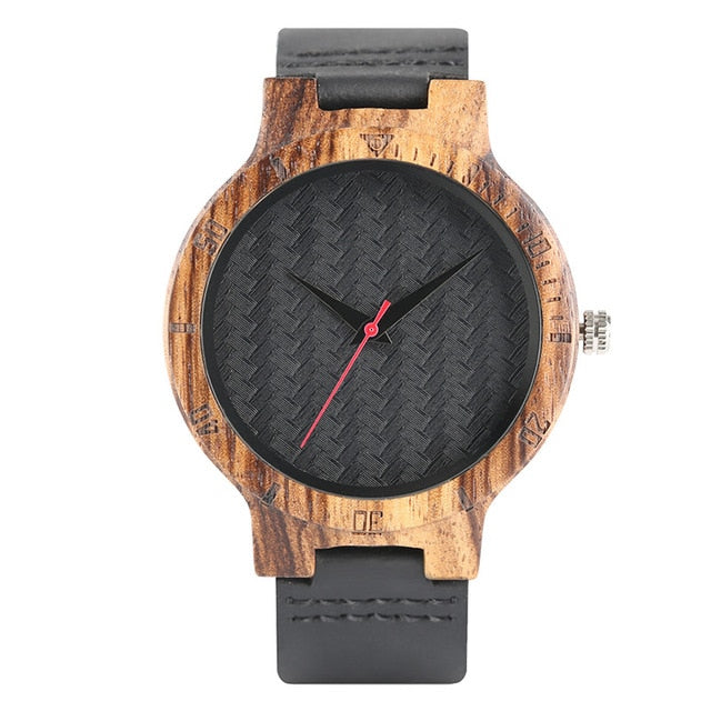 Wooden Watches Quartz Watch Men 2017 Bamboo Modern Wristwatch Analog Nature Wood Fashion Soft Leather Creative Birthday Gifts