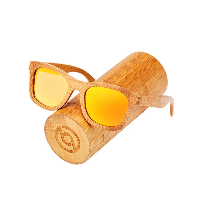 BARCUR Retro Men Sun glasses Women Polarized Sunglasses Bamboo Handmade Wood Sunglasses Beach Wooden Glasses Oculos de sol