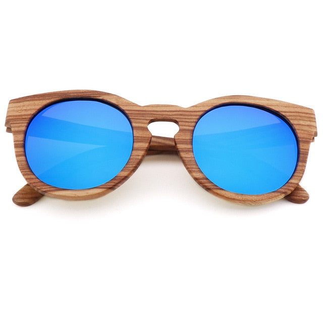 Women's Bamboo Sunglasses Polarized Zebra Wood Glasses Handmade Vintage Wooden Frame Men's Driving Sunglasses Cool Polarization